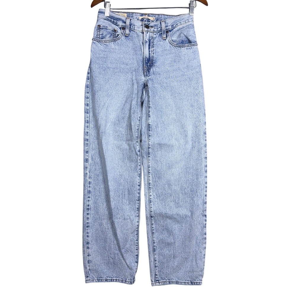 Levi's Baggy Dad Jeans Womens 24 Acid Wash Light Blue Denim Skate Streetwear